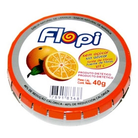 BALAS FLOPI LARANJA 40G