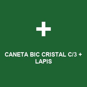 CANETA BIC CRISTAL C/3 + LAPIS