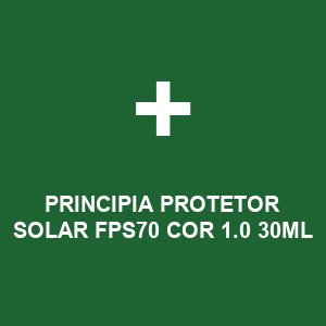 PRINCIPIA PROTETOR SOLAR FPS70 COR 1.0 30ML