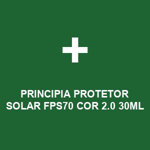 PRINCIPIA PROTETOR SOLAR FPS70 COR 2.0 30ML