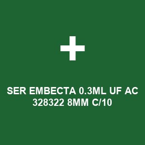 SER EMBECTA 0.3ML UF AC 328322 8MM C/10