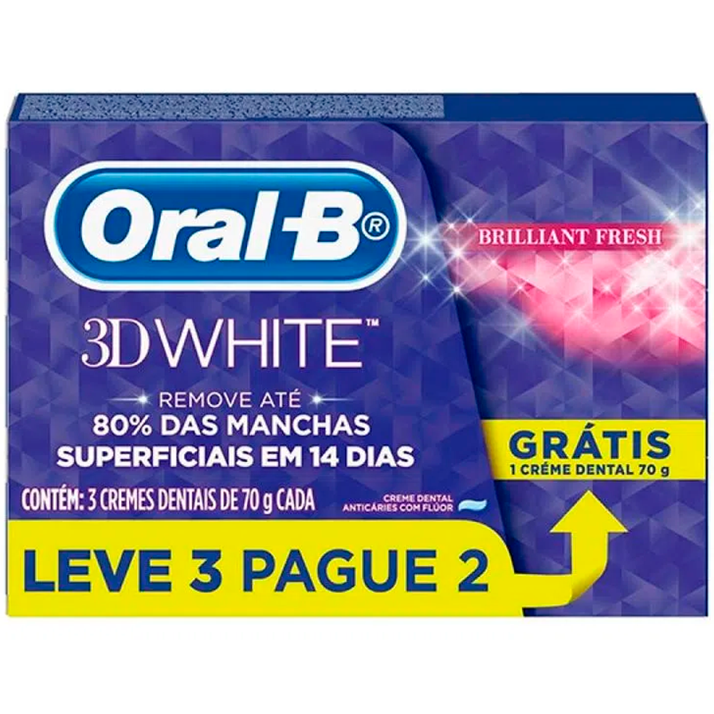 CRE DENT ORAL B 3D WHITE 70G LV3 PG2