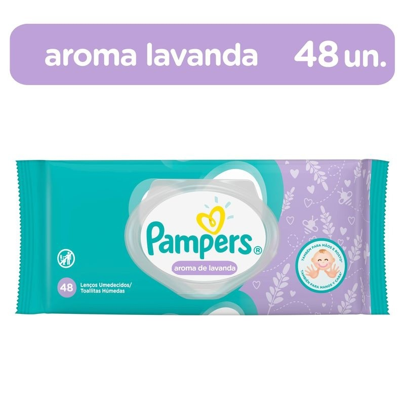 LENCOS UMED.PAMPERS LAVANDA C/48