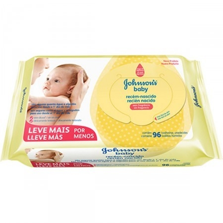 LENCOS UMED.JOHNSONS BABY RECEM-NAS C/96