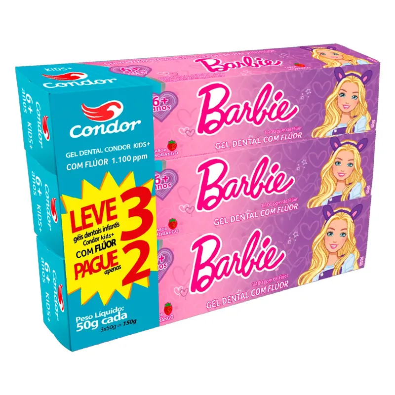 CREME DENTAL CONDOR BARBIE KIDS 50G LV3PG2 REF8211