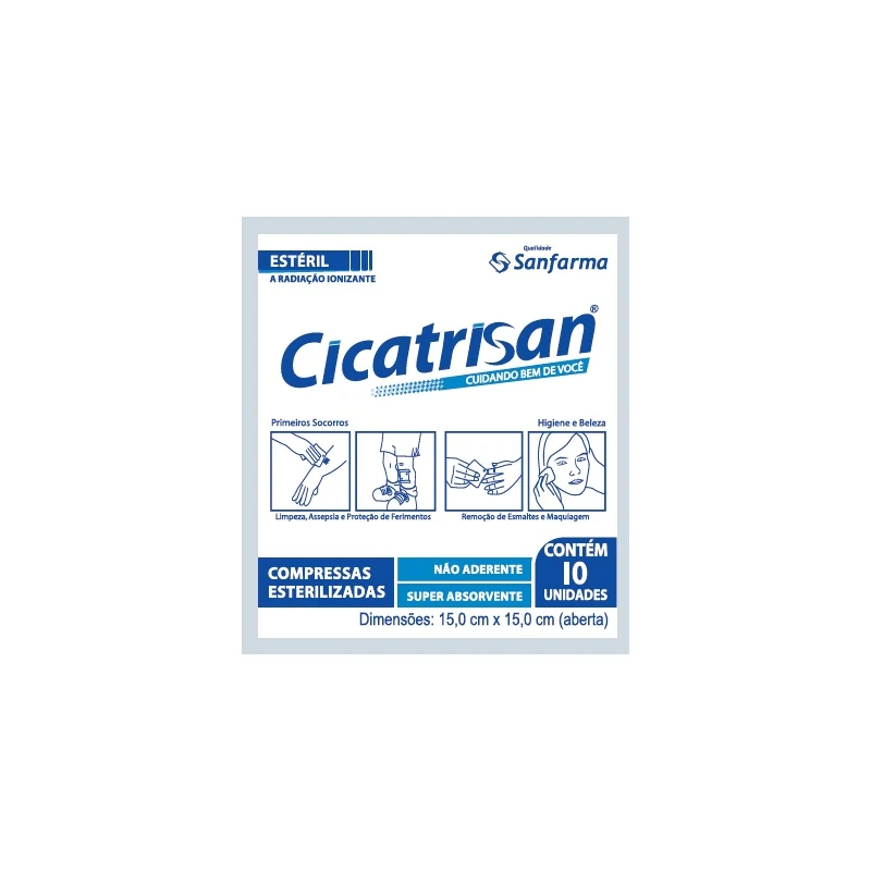 GAZE CICATRISAN COMPRESSA ESTERIL C/10