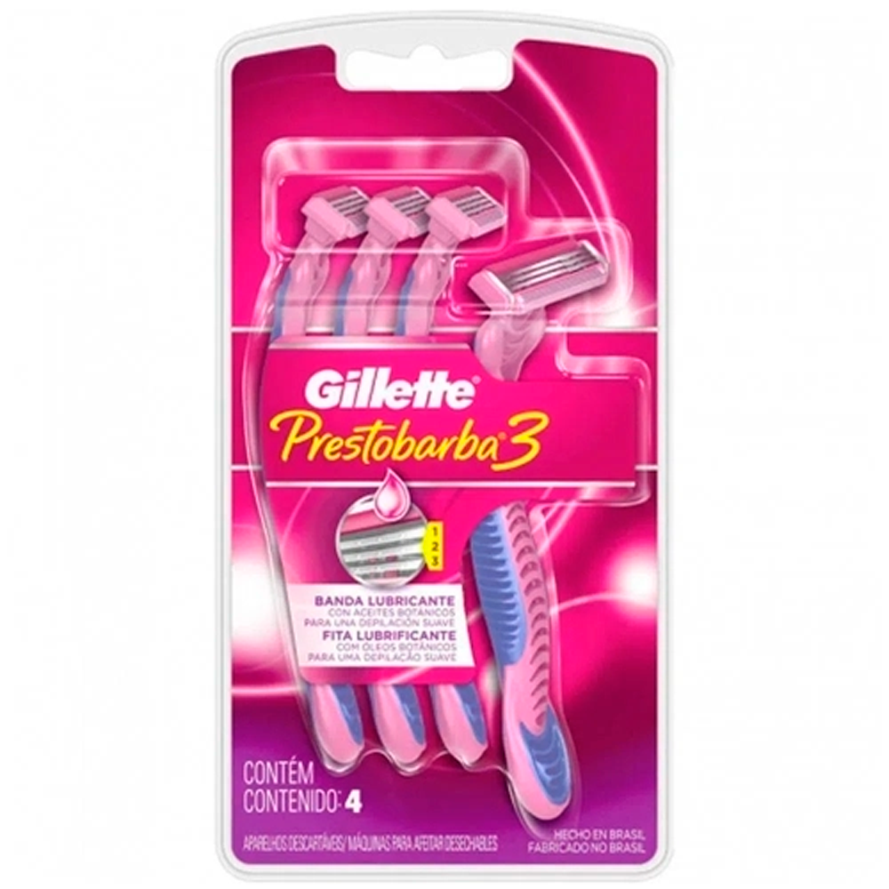 PRESTOBARBA 3 FEM C/4