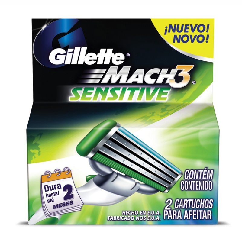 CARGA MACH3 C/2 SENSITIVE GILLETTE