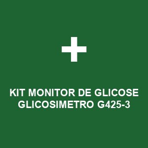 KIT MONITOR DE GLICOSE GLICOSIMETRO G425-3