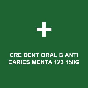 CRE DENT ORAL B ANTI CARIES MENTA 123 150G