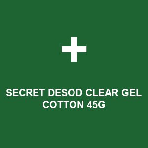 SECRET DESOD CLEAR GEL COTTON 45G