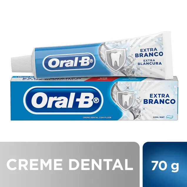 CRE DENT ORAL B EXTRA BRANCO COOL MINT 70G