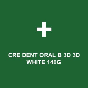 CRE DENT ORAL B 3D 3D WHITE 140G