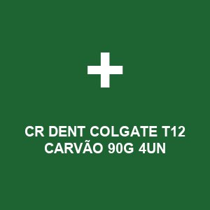 CR DENT COLGATE T12 CARVÃO 90G 4UN