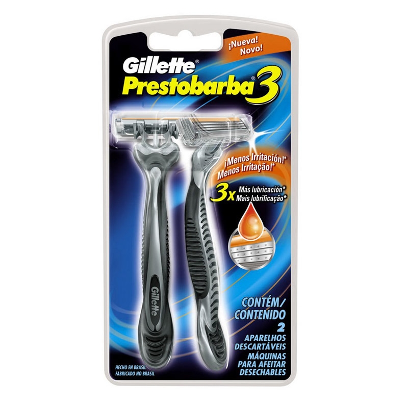 PRESTOBARBA 3 MASC C/2
