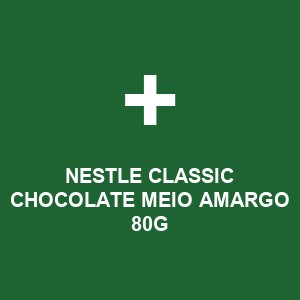 NESTLE CLASSIC CHOCOLATE MEIO AMARGO 80G