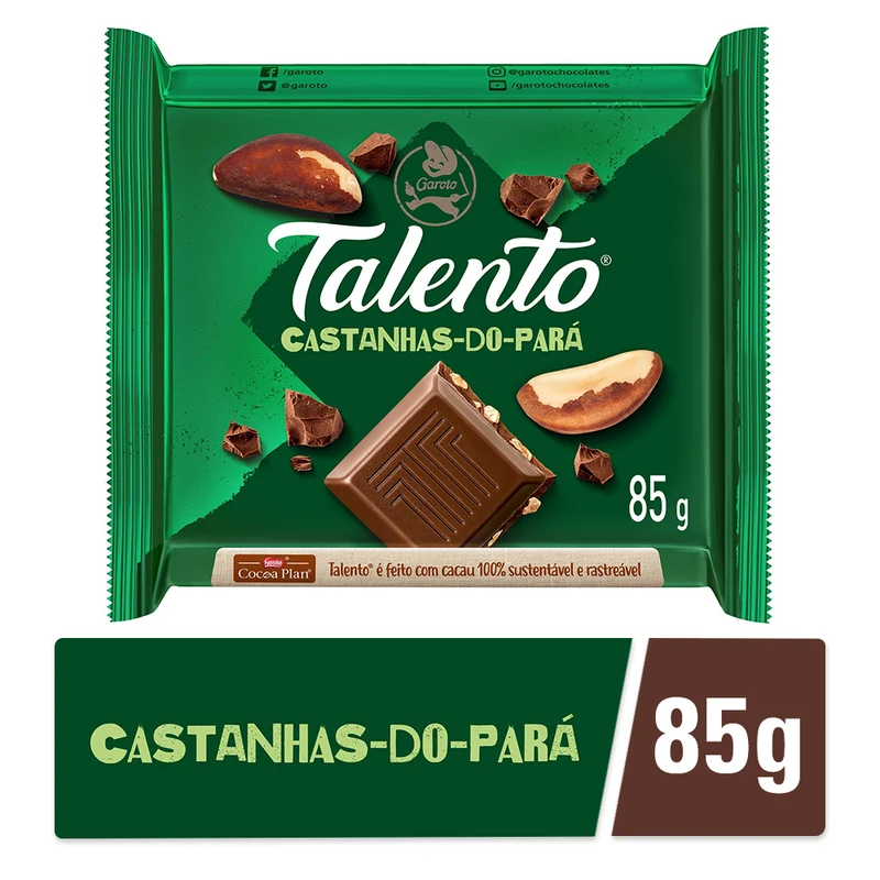 TALENTO CHOC LEITE CAST PARA 85G