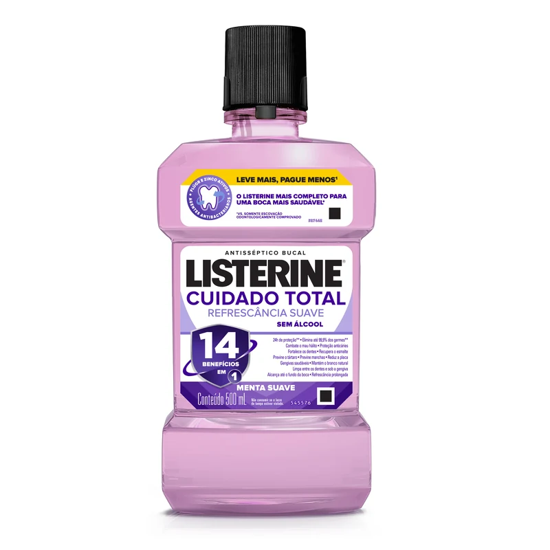LISTERINE 500ML CUIDADO TOTAL ZERO