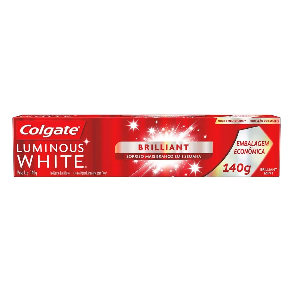 CRE DENT COLGATE LUMINOUS WHITE BRIL 140G