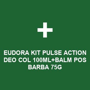 EUDORA KIT PULSE ACTION DEO COL 100ML+BALM POS BARBA 75G