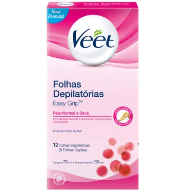 VEET CERA FACIAL NORM C/12 FOLHAS