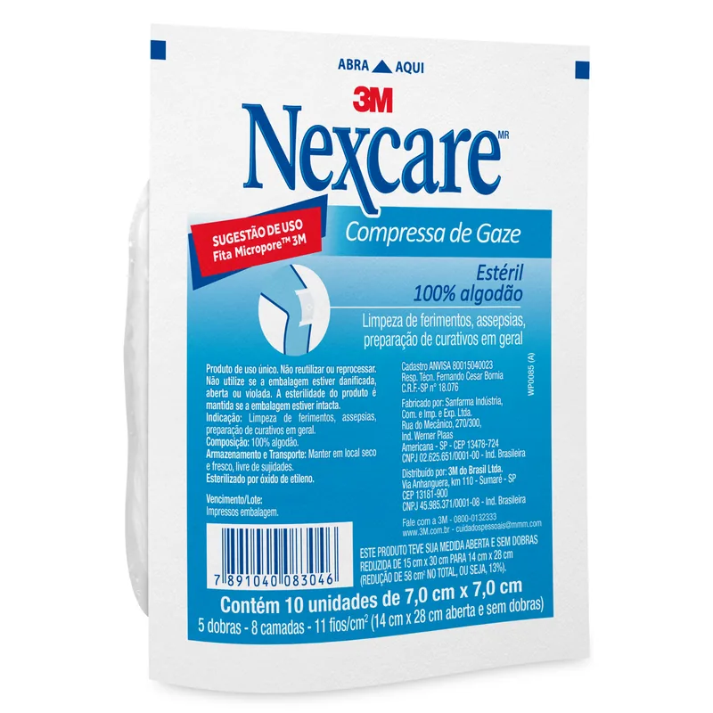 COMPRESSA NEXCARE GAZE ESTERIL C/10UN