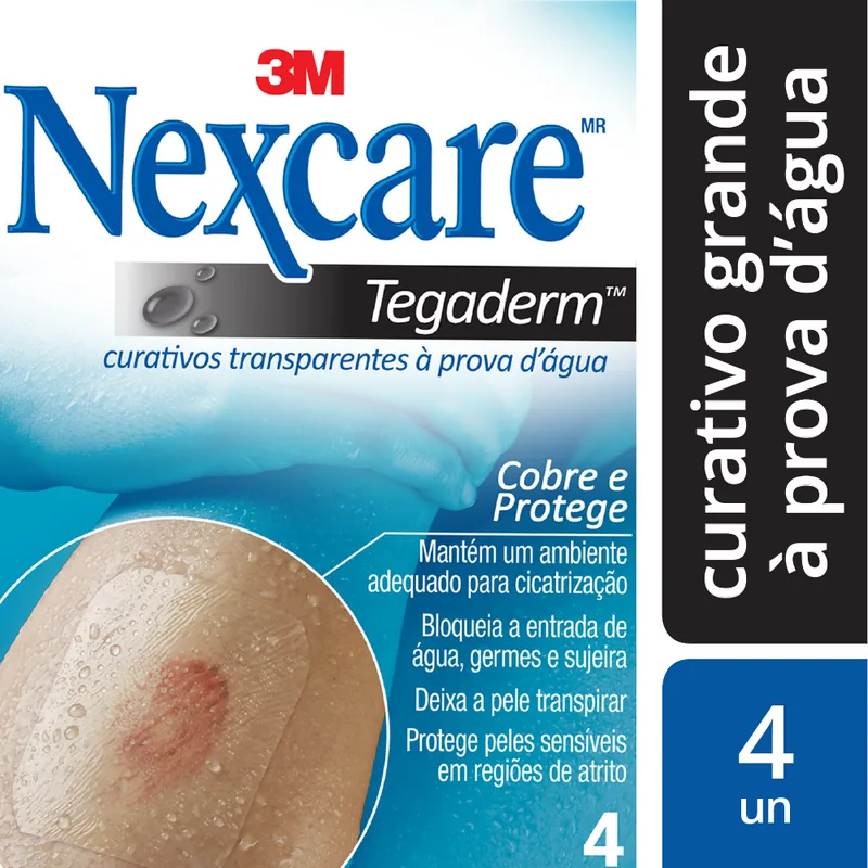 CURATIVO NEXCARE TEGADERM A PROVA DAGUA C/4