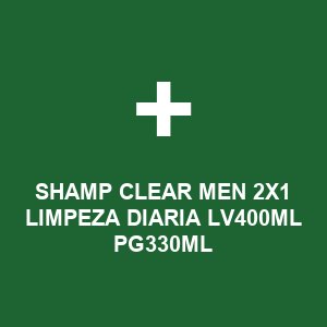 SHAMP CLEAR MEN 2X1 LIMPEZA DIARIA LV400ML PG330ML