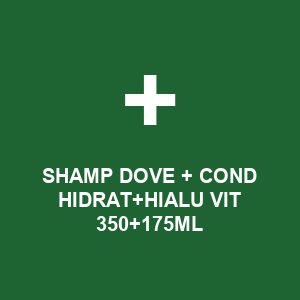 SHAMP DOVE + COND HIDRAT+HIALU VIT 350+175ML
