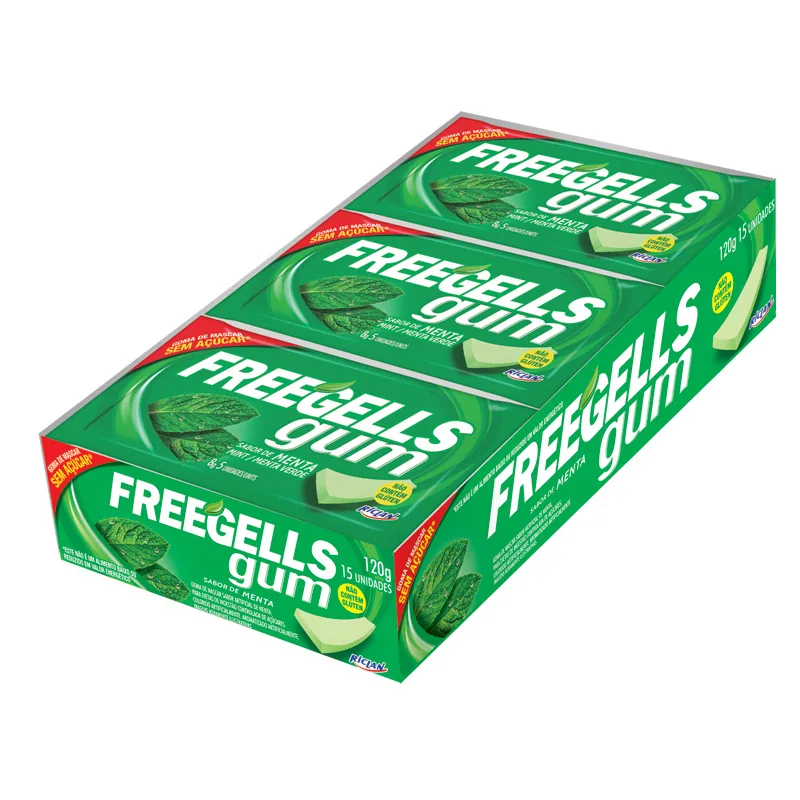 FREEGELLS GUM CHICLETE MENTA C/5
