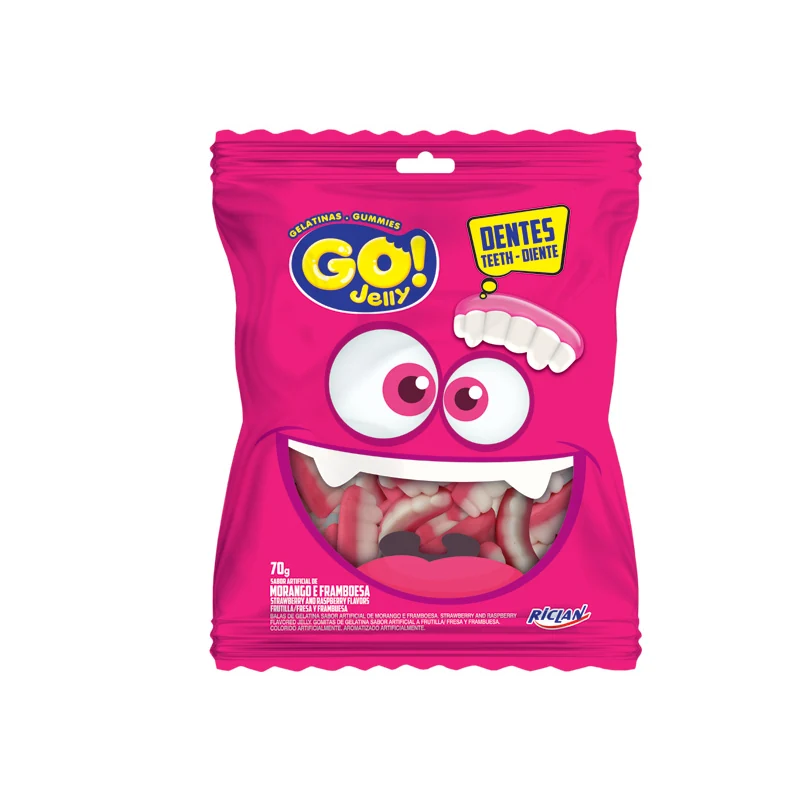 BALA GO JELLY GELATINA DENTES 70G