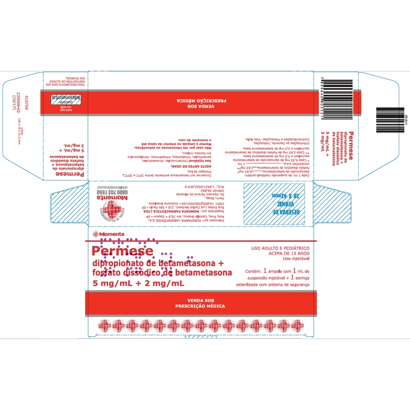 PERMESE 5MG+2MG C/1 AMP 1ML+SER