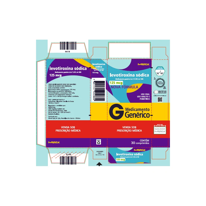 LEVOTIROXINA GEN 125MCG C/30 MERCK
