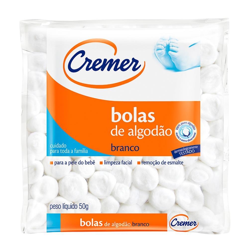 ALGODAO CREMER BOLAS BRANCO 50G