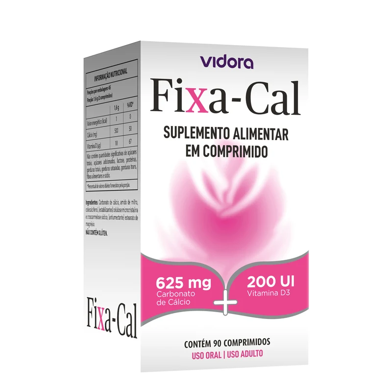 FIXA-CAL 625MG 200UI 90COMP