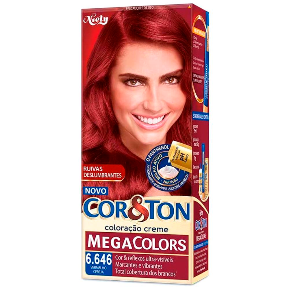 TINT COR & TON  6.646 VERMELHO CEREJ 50G