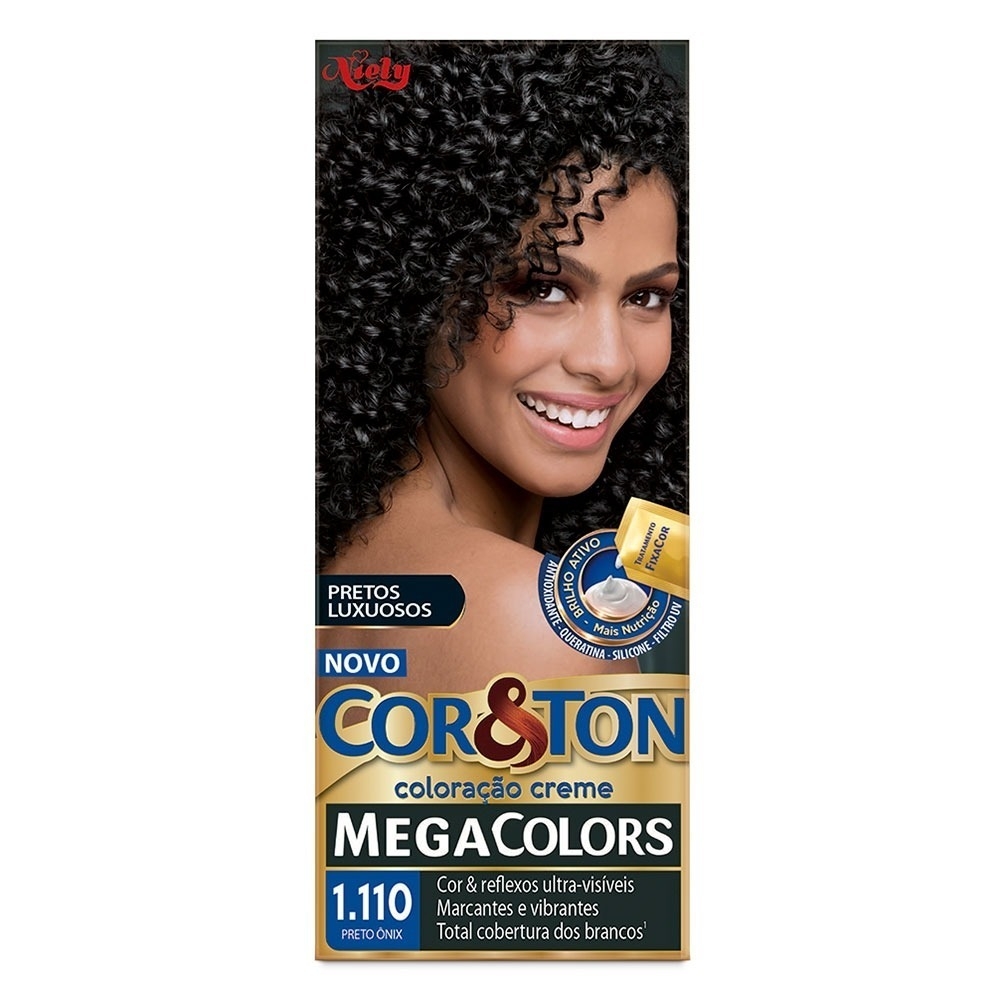 TINT COR & TON  1.110 PRETO ONIX 50G
