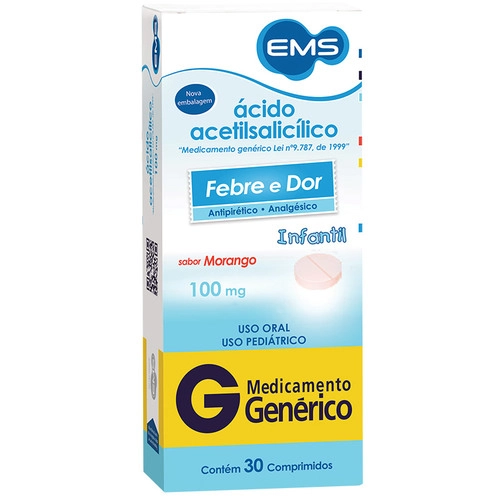 AAS 100MG GEN EMS C/30 COMP