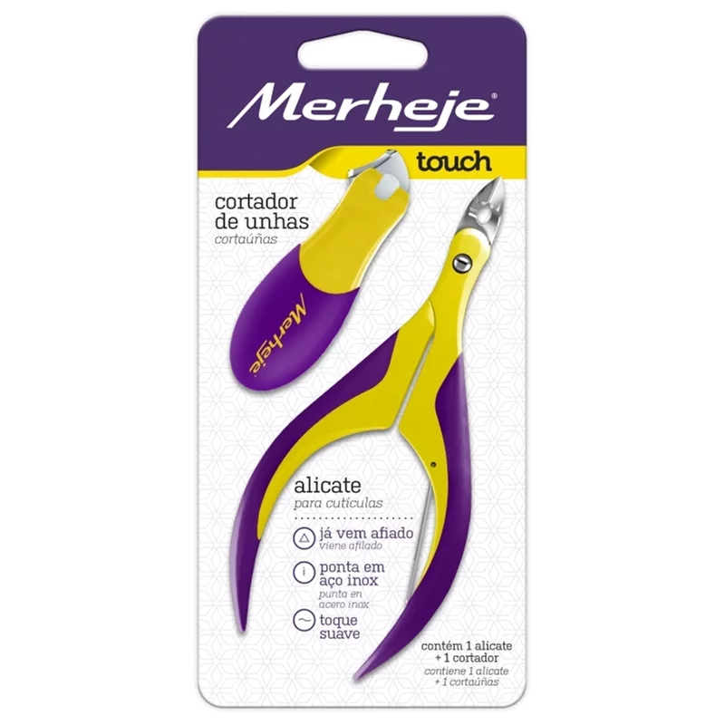 ALICATE CUT MERHEJE TOUCH + CORT AMARELO/VIOLETA
