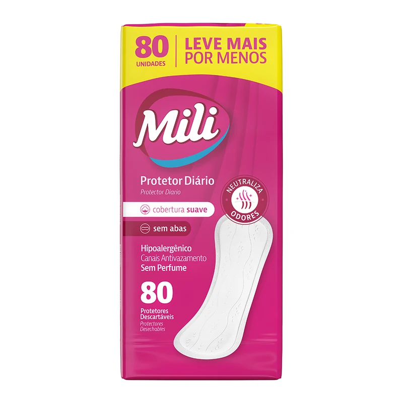 ABS MILI PROT DIARIO SUAVE S/PERF S/ABAS C/80