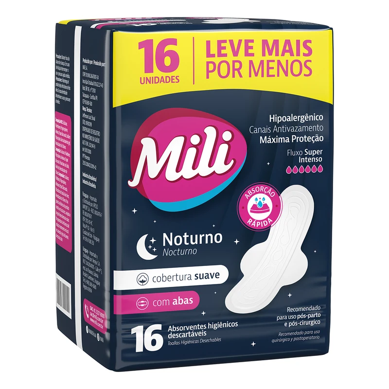 ABS MILI SUAVE NOTURNO C/16 C/ABAS