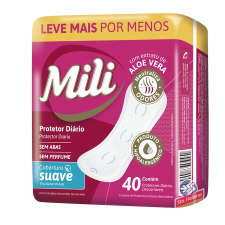 ABS MILI PROT DIARIO SUAVE S/PERF S/ABAS C/40
