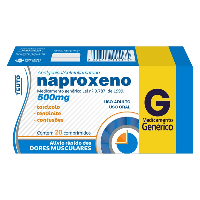 NAPROXENO GEN TEUTO 500MG C/20 COMP