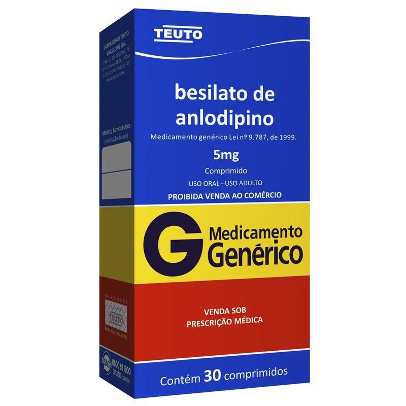 ANLODIPINO GEN TEUTO 5MG  C/30CP