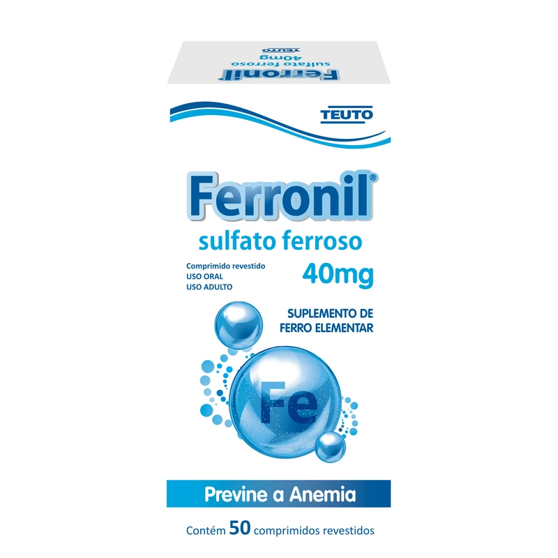 SULFATO FERROSO FERRONIL TEUTO C/50 CP.