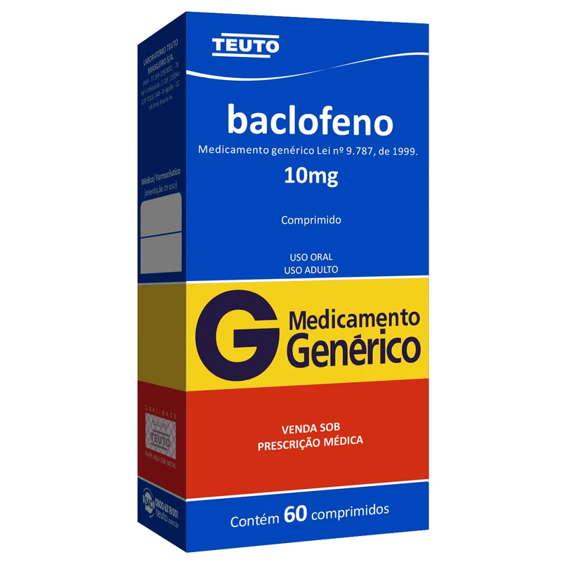 BACLOFENO GEN TEUTO 10MG C/60 COMP