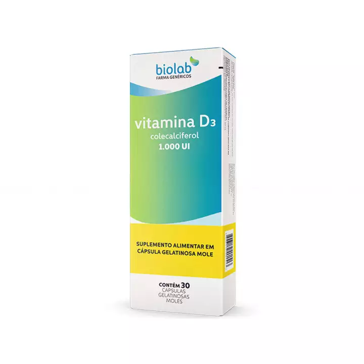 VITAMINA D3 GEN BIOLAB 1.000UI C/30 CAPS