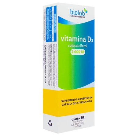 VITAMINA D3 GEN BIOLAB 2.000UI C/30 CAPS