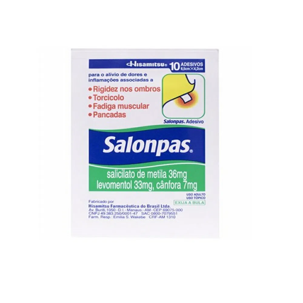 EMPLASTRO SALONPAS PEQUENO C/10 UNID