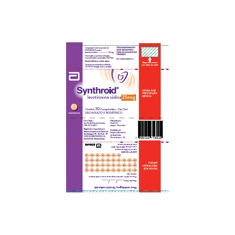 SYNTHROID  25MG C/ 30 COMP